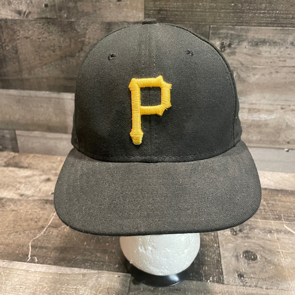 New Era 59FIFTY Pittsburgh Pirates Fitted Hat Size 7 Black MLB Authentic Cap